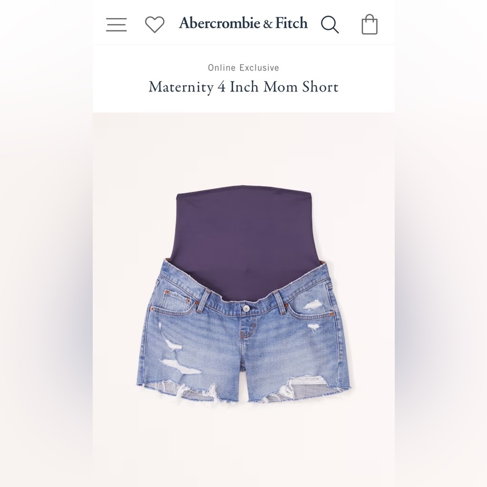 Abercrombie & Fitch Maternity Jean Shorts